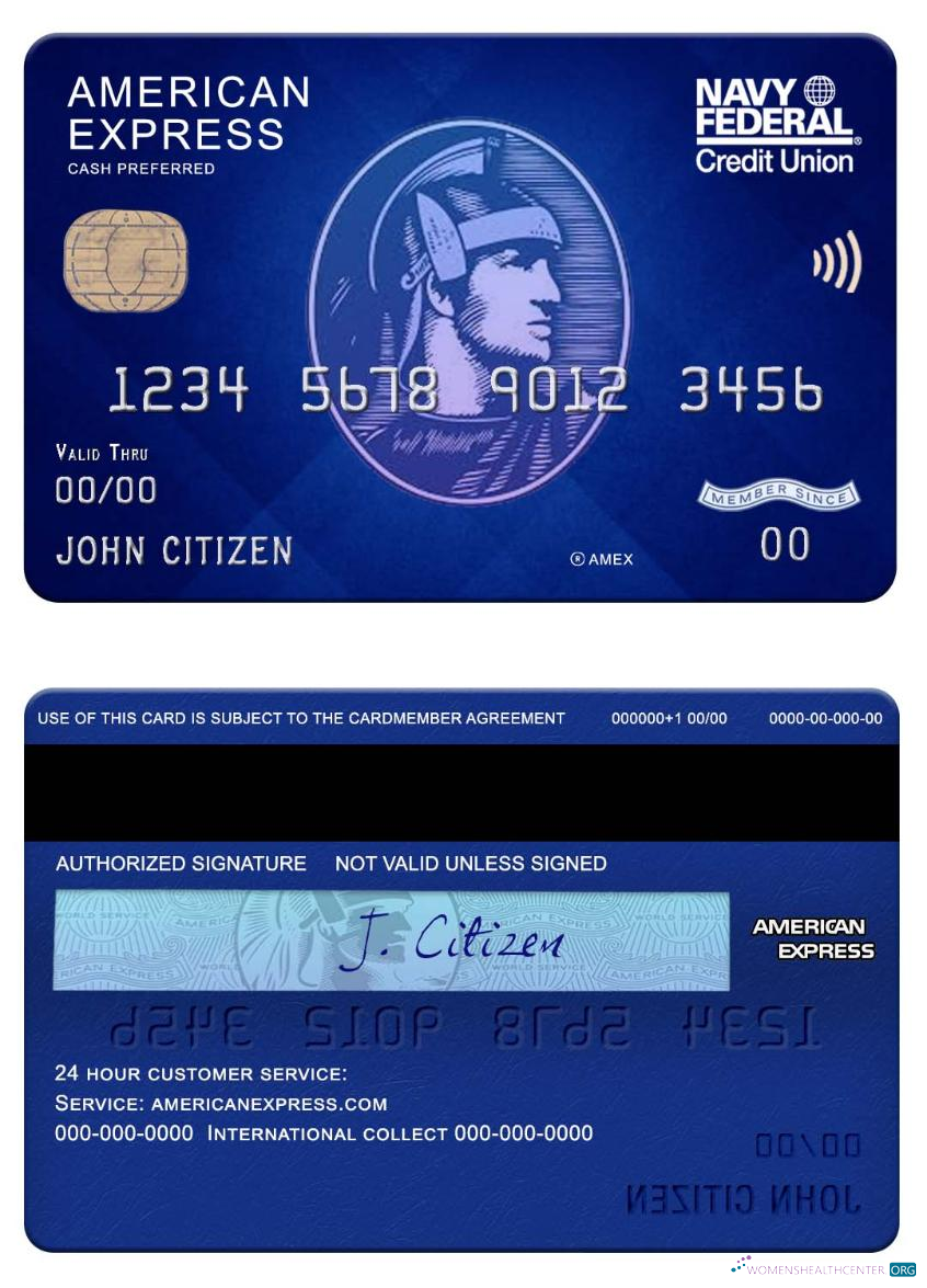 Download USA Navy Federal Union bank amex blue cash preferred Photoshop template